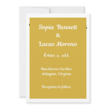 Juego de Invitación de Boda de Acrílico Dorado Jue