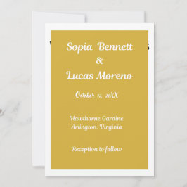 Juego de Invitación de Boda de Acrílico Dorado Jue