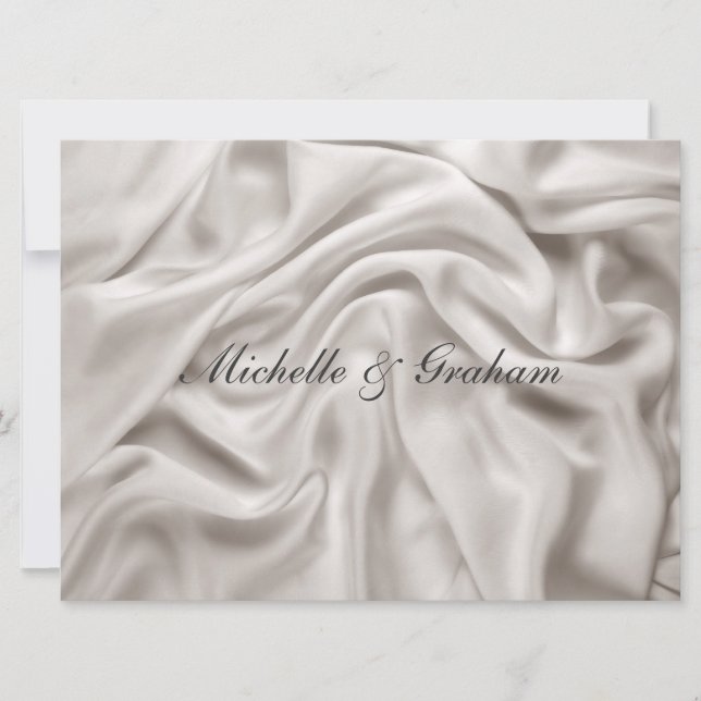Juego de Invitación de Boda de Crema (Anverso)