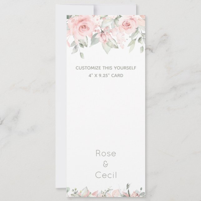 Juego de Invitación de Boda Rosas Sonrojadas 2 (Anverso)