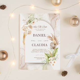 Juego de invitaciones a la boda del Arco del Boho 