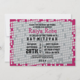 JUEGO DE JUEGOS DIGITAL Bat Mitzvah Invitación