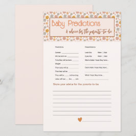 Juego de la tarjeta de consejo Boho Floral Baby Pr