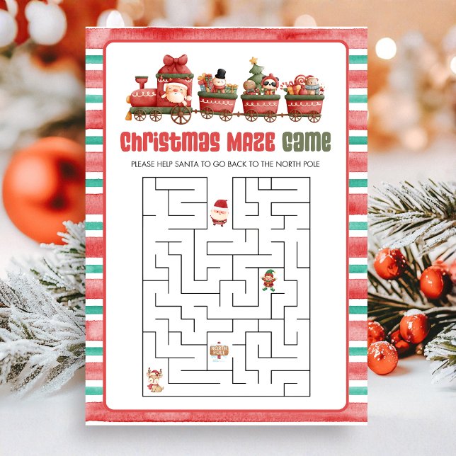 Juego de Laberinto de Navidad (Christmas Maze Game Christmas Party Game)