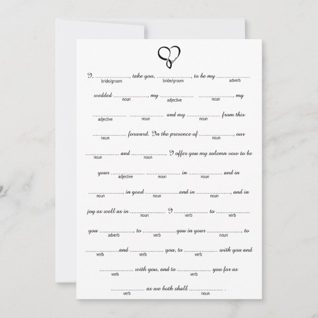 Juego de Libs de Bodas de Black Love Heart (Anverso)