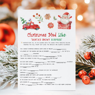 Juego de Mad Libs de Santa Navidad