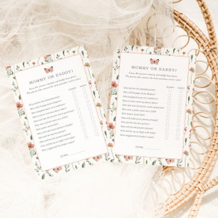 Juego de mamá o papá con ducha de flores silvestre