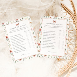 Juego de mamá o papá con ducha de flores silvestre