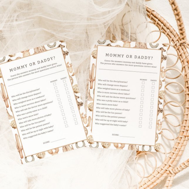 Juego de mamá o papá de Baby Shower neutral de rod (Subido por el creador)