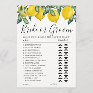 Juego de novia o de Groom completamente Tarjeta ed