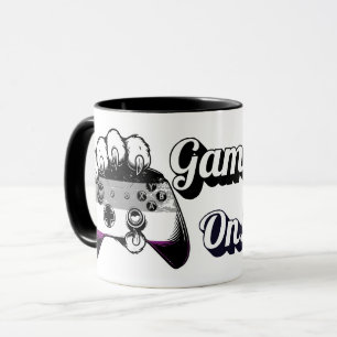 Juego de orgullo asexual en taza controladora de p