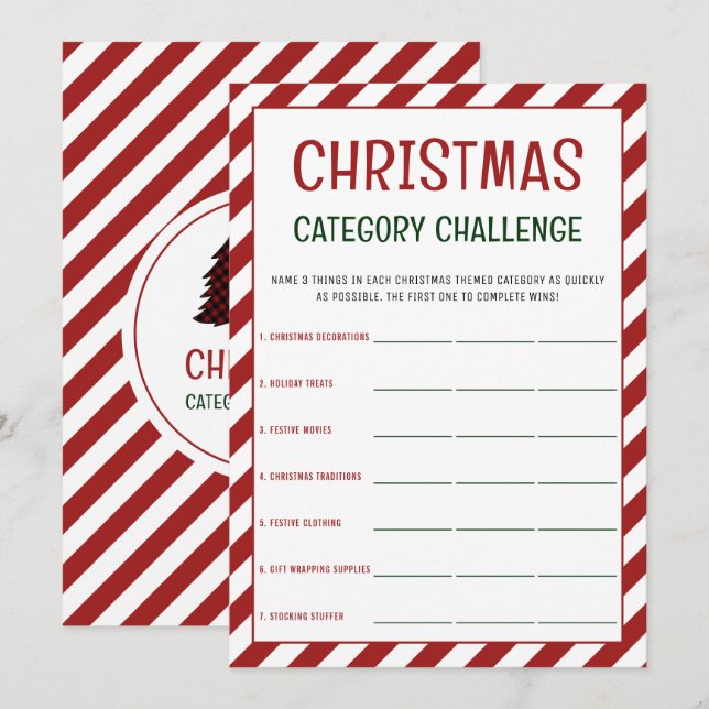 Juego de palabras de categoría de navidades | Jueg (Anverso / Reverso)