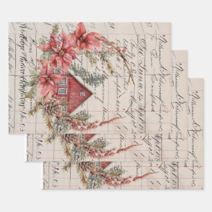 Juego de papel de ajuste (3) Navidades de temas an