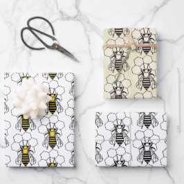 Juego de papel de ajuste - Abejas gráficas