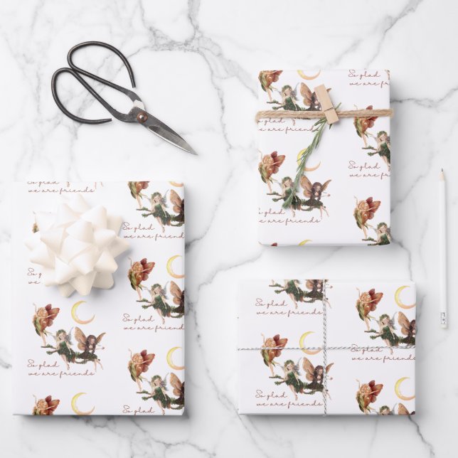 Juego de papel de ajuste de amigos de hadas (Anverso)