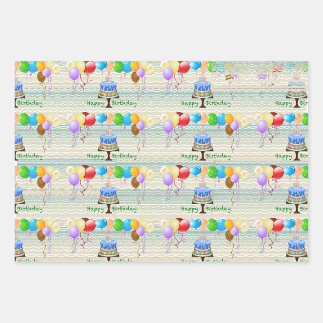 juego de papel de ajuste de cumpleaños (Anverso 2)