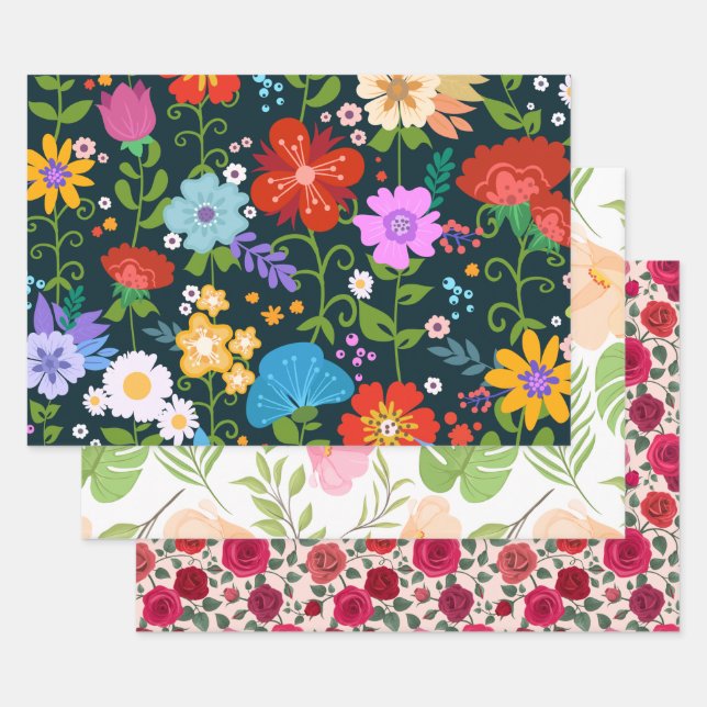 Juego de papel de ajuste de flor | Elegante ajuste (Set)