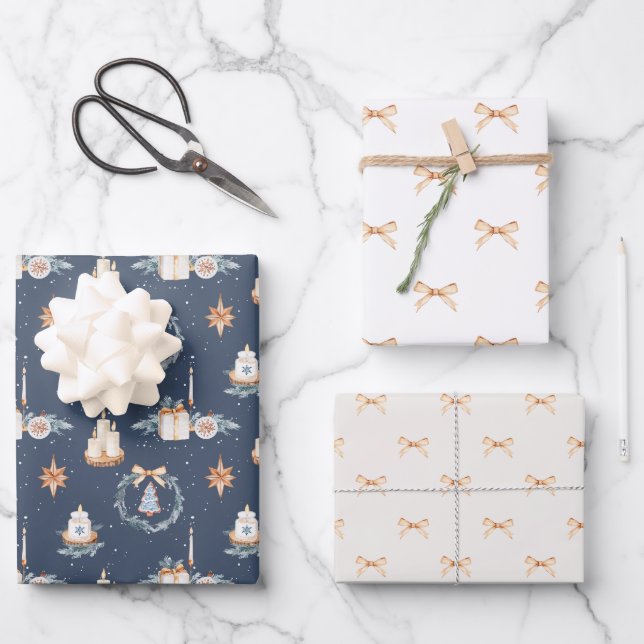 Juego de papel de ajuste de navidades (Anverso)