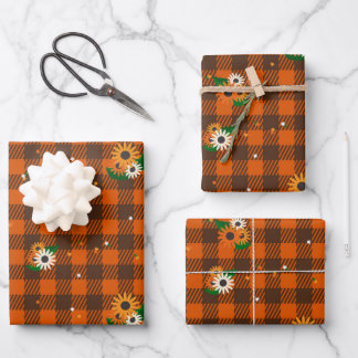 Juego de papel de ajuste de regalo del comprobador