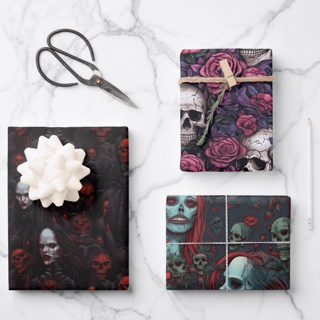 Juego de papel de ajuste de trío con tema de monst (Anverso)