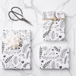 Juego de papel de ajuste de vacaciones de 3 hojas