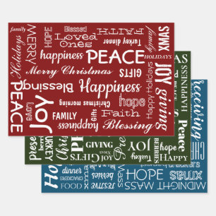 Juego de papel de ajuste - Navidades Rojo Azul Ver