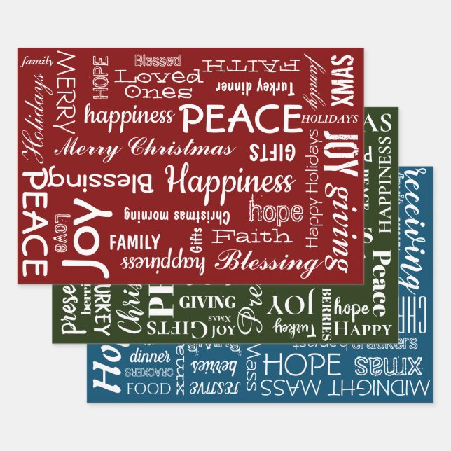 Juego de papel de ajuste - Navidades Rojo Azul Ver (Set)