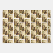 Juego de Papel de Envoltura Krampus + St Nick