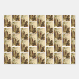 Juego de Papel de Envoltura Krampus + St Nick