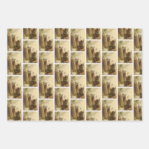 Juego de Papel de Envoltura Krampus + St Nick