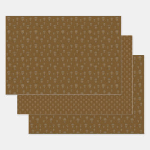 Juego de papel de envolver de cráneo de Halloween
