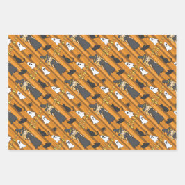 Juego de papel de envolver de Halloween