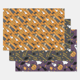 Juego de papel de envolver de Halloween