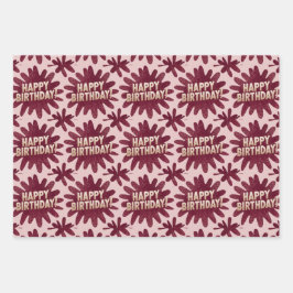 Juego de papel de envolvimiento de cumpleaños Luxe