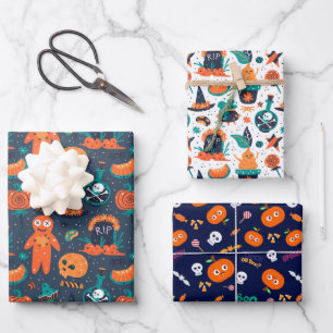 Juego de papel de envolvimiento de Halloween