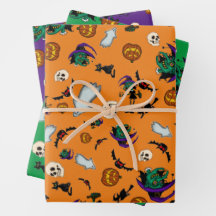 Juego de papel de envolvimiento de Halloween
