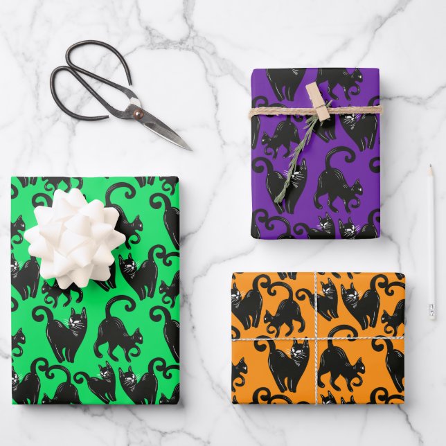 Juego de papel de envolvimiento de Halloween para  (Anverso)
