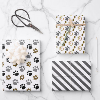 Juego de papel de envolvimiento de huesos de garra