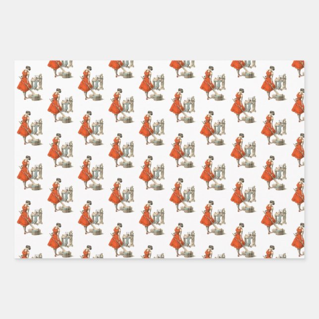 Juego de papel de envolvimiento de Krampus para mu (Anverso)