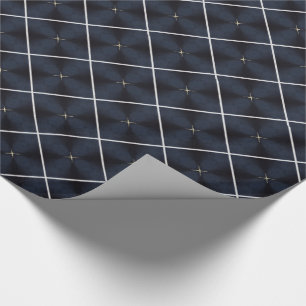 Juego de papel de envolvimiento de lujo azul y bla