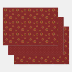 Juego de papel de envolvimiento de Mandala para in