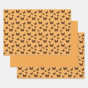 Juego de papel de envolvimiento de monarca