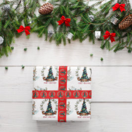 Juego de papel de envolvimiento de navidades de 3