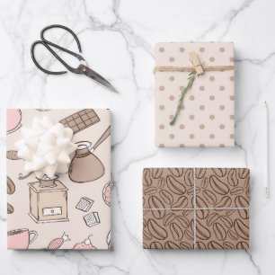 Juego de papel de envolvimiento de regalo de Fiest