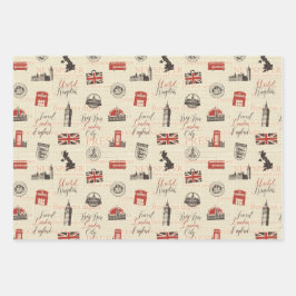 Juego de papel de envolvimiento de regalo de la ca