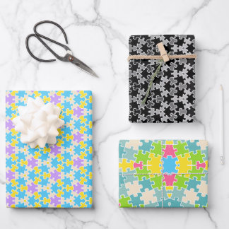 Juego de papel de envolvimiento de rompecabezas de