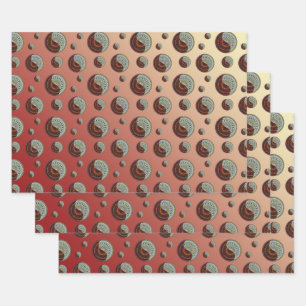 Juego de papel de envolvimiento del cielo y el inf