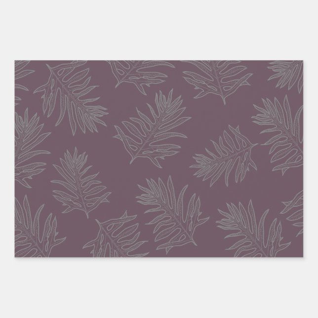 Juego de papel de envolvimiento hawaiano - 3 hojas (Anverso)