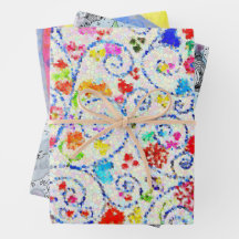 Juego de Papel de Regalo de Arte Familiar Capricho