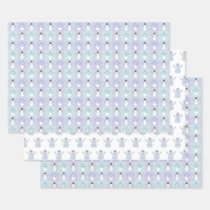 Juego de Papel de Regalo de Colcha de Invierno